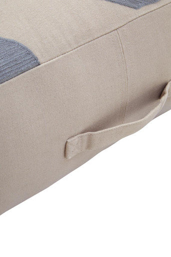 Natural and Grey Square Floor Cushion | Bosie Ozella