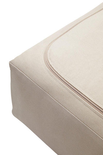 Natural and Grey Square Floor Cushion | Bosie Ozella