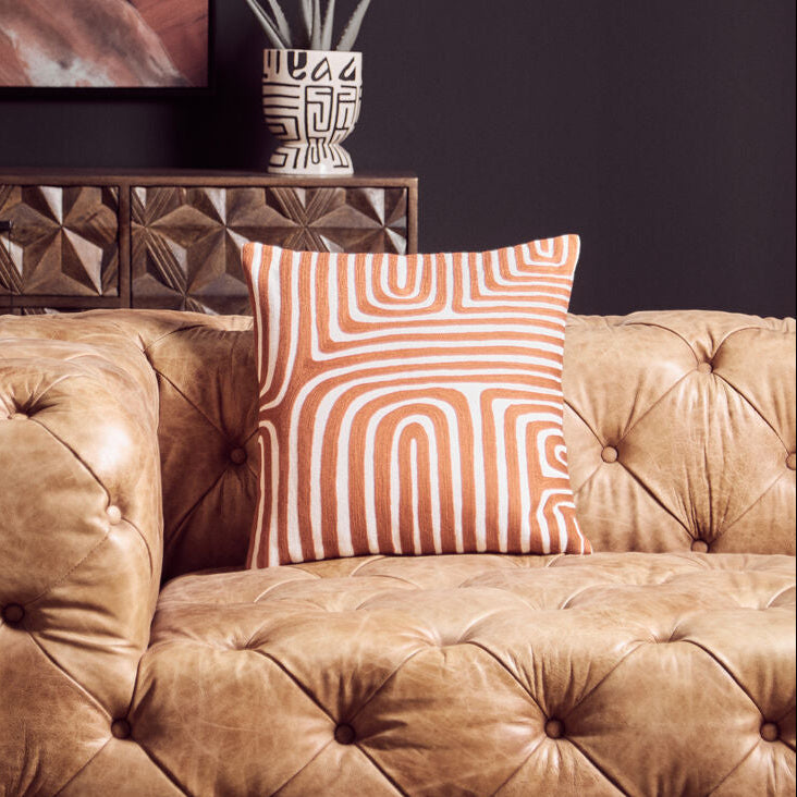 Rust and White Cushion | Bosie Ozella