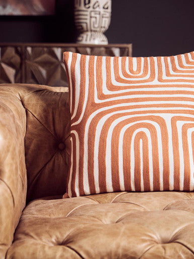 Rust and White Cushion | Bosie Ozella