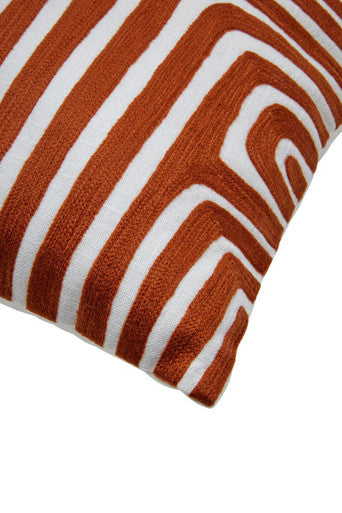 Rust and White Cushion | Bosie Ozella