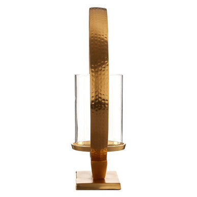 Medium Gold Finish Candle Holder | Cirqua