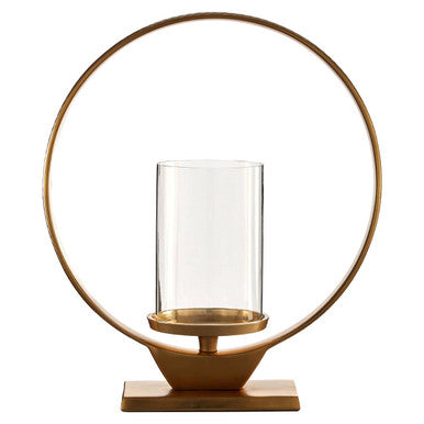 Medium Gold Finish Candle Holder | Cirqua