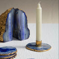 Blue and Gold Candle Holder | Bowerbird Agata