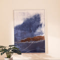 Astratto Blue and Gold Abstract Coastal Wall Art