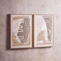 Set of 2 Neutral Abstract Canvas Wall Art | Astratto