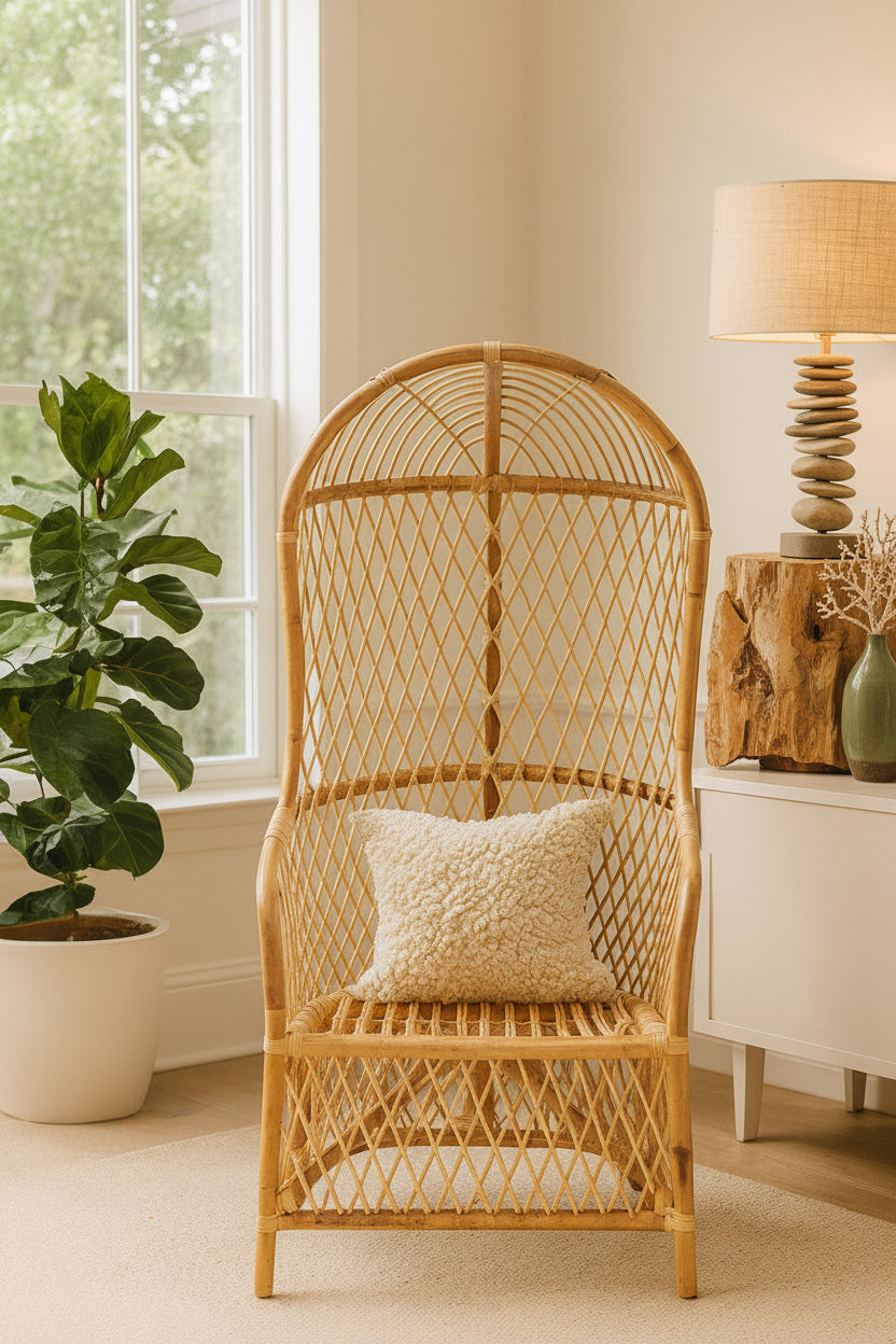 Manado Natural Rattan High Back Chair