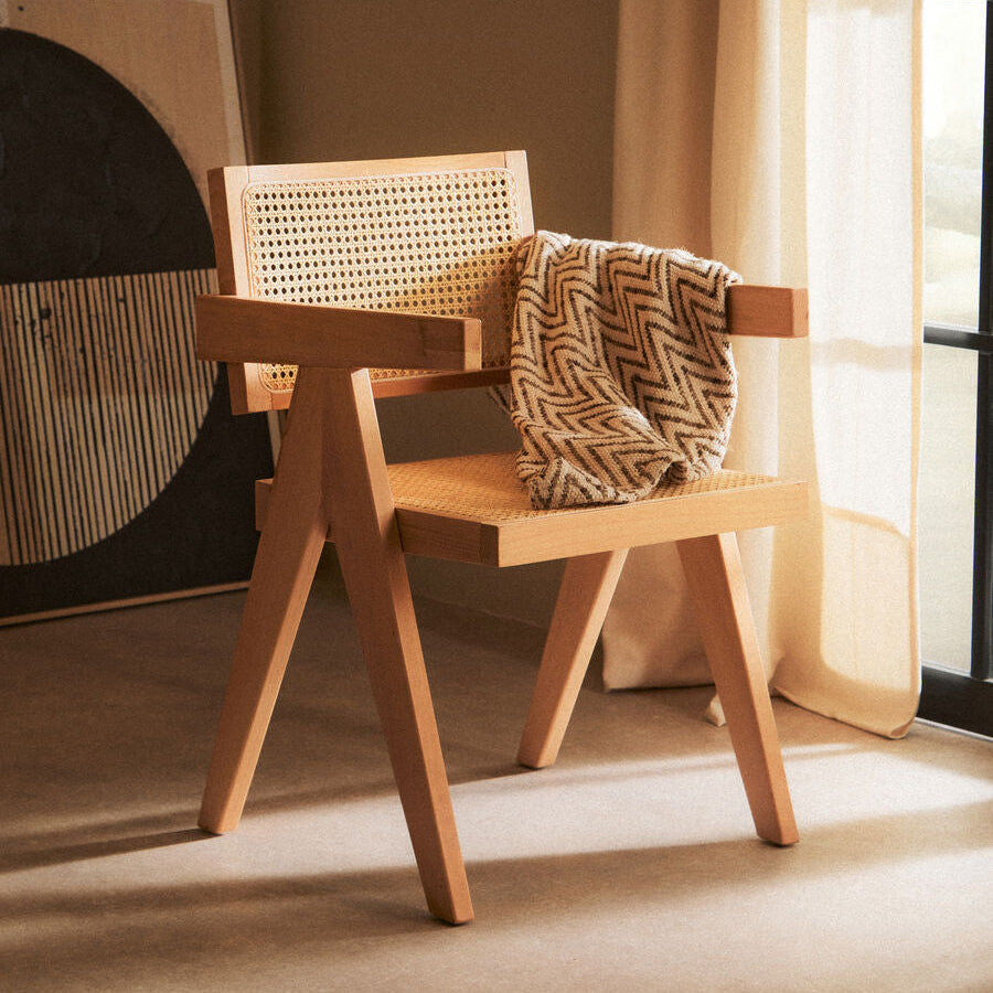 Cebu Natural Cane and Beech Wood Dining Chair
