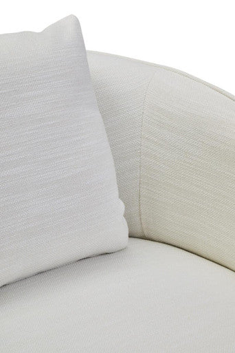Bilani Cream Linen Effect Curved Chair