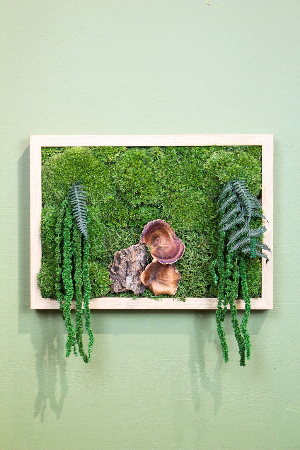Handmade Preserved Moss Wall Art | Forest | Wooden Frame | A4 Landscape