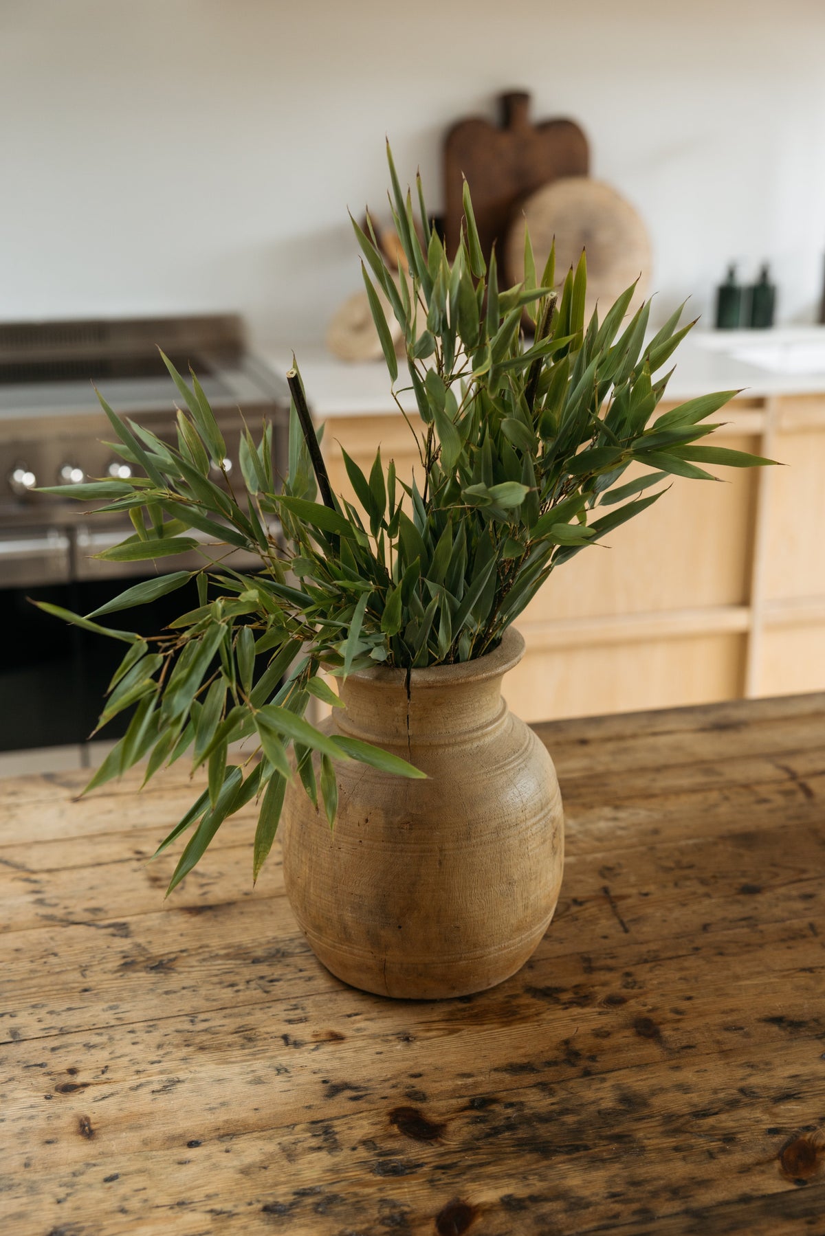 Vintage Teak Vase - 54.7