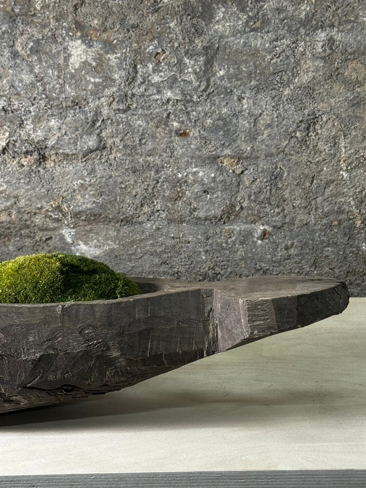 Mokoro Canoe Preserved Moss Table Display | Handmade Planter