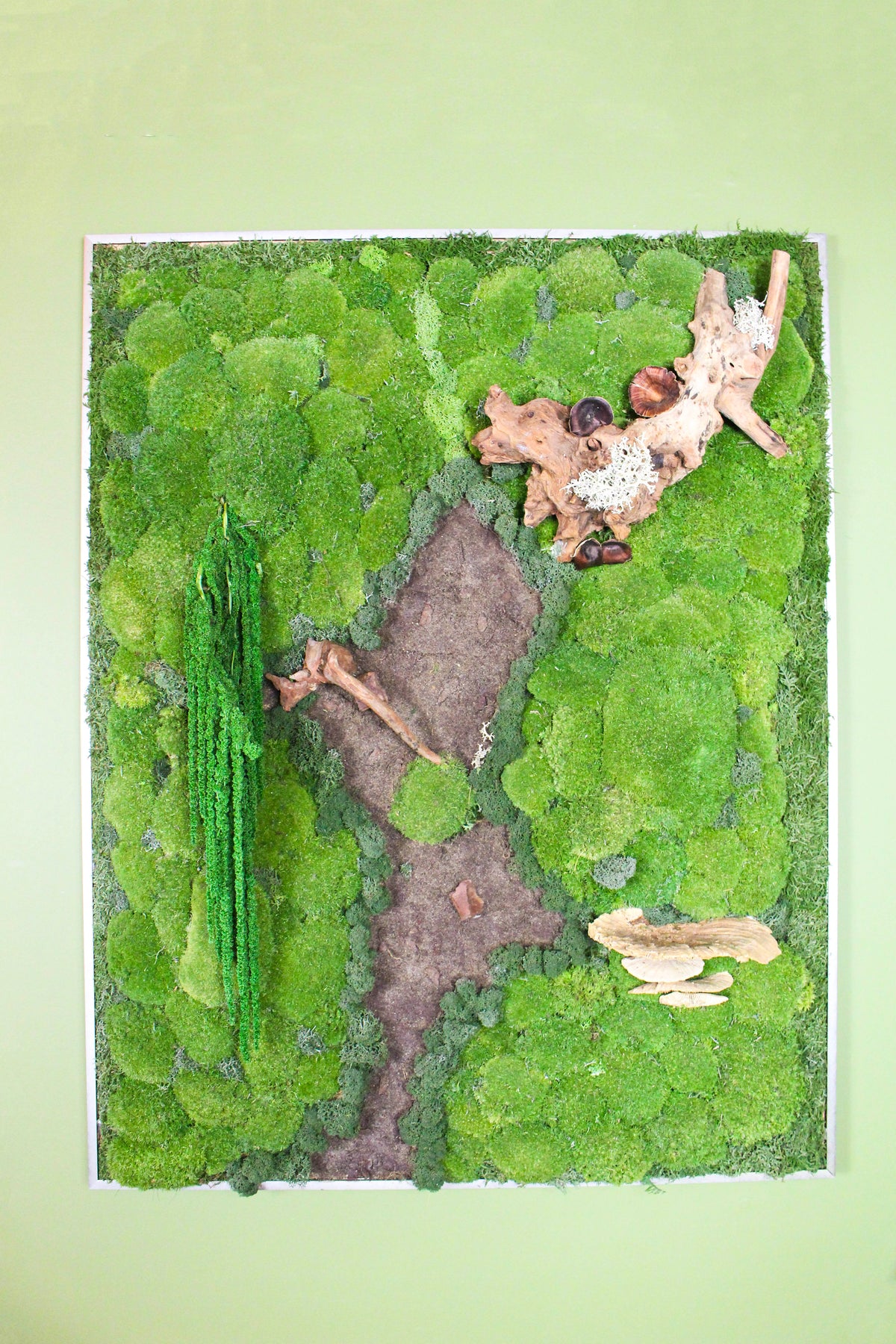 Handmade Preserved Moss Wall Art | Metal Frame | Large | 103cm × 80cm