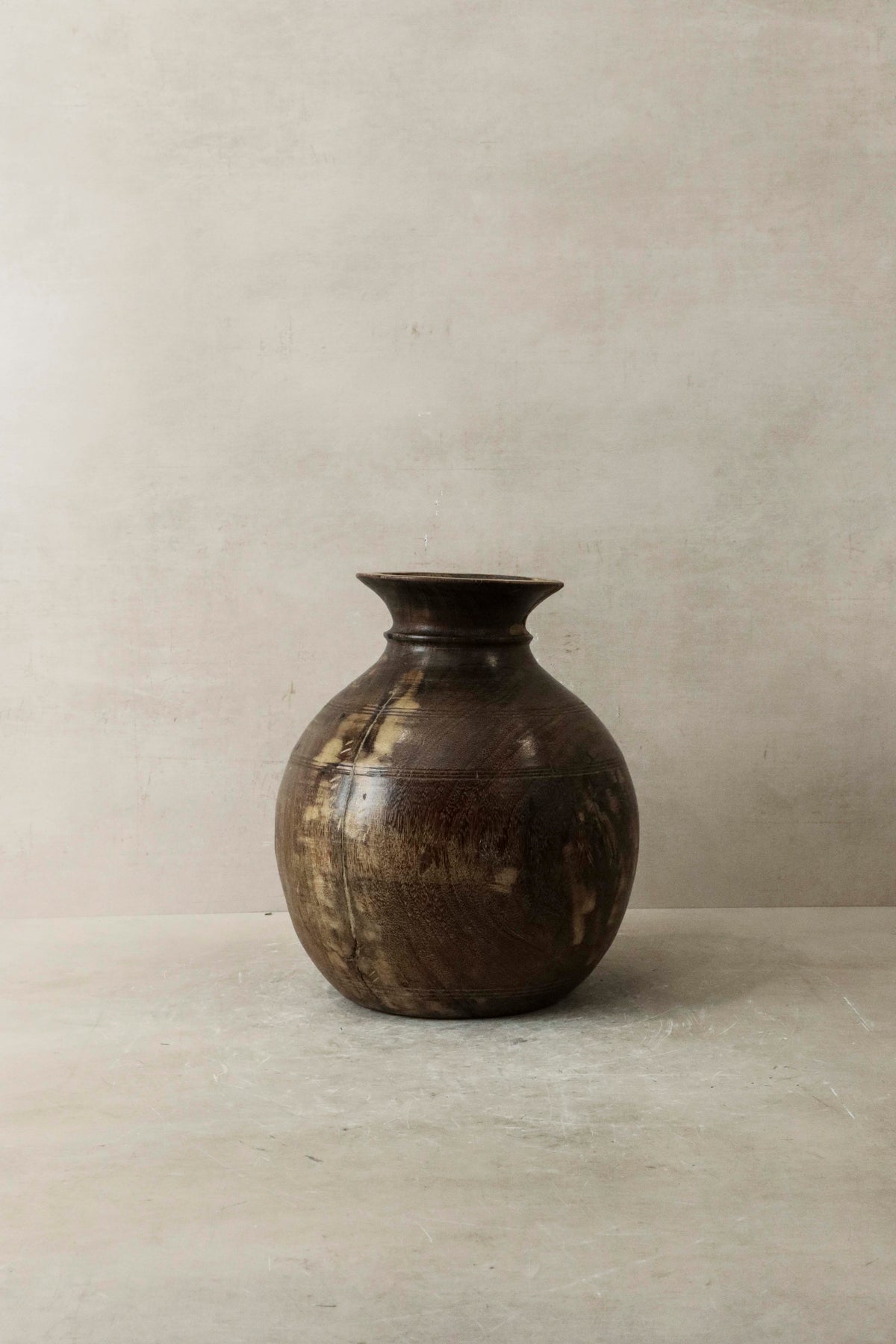 Vintage Teak Vase - 57.5