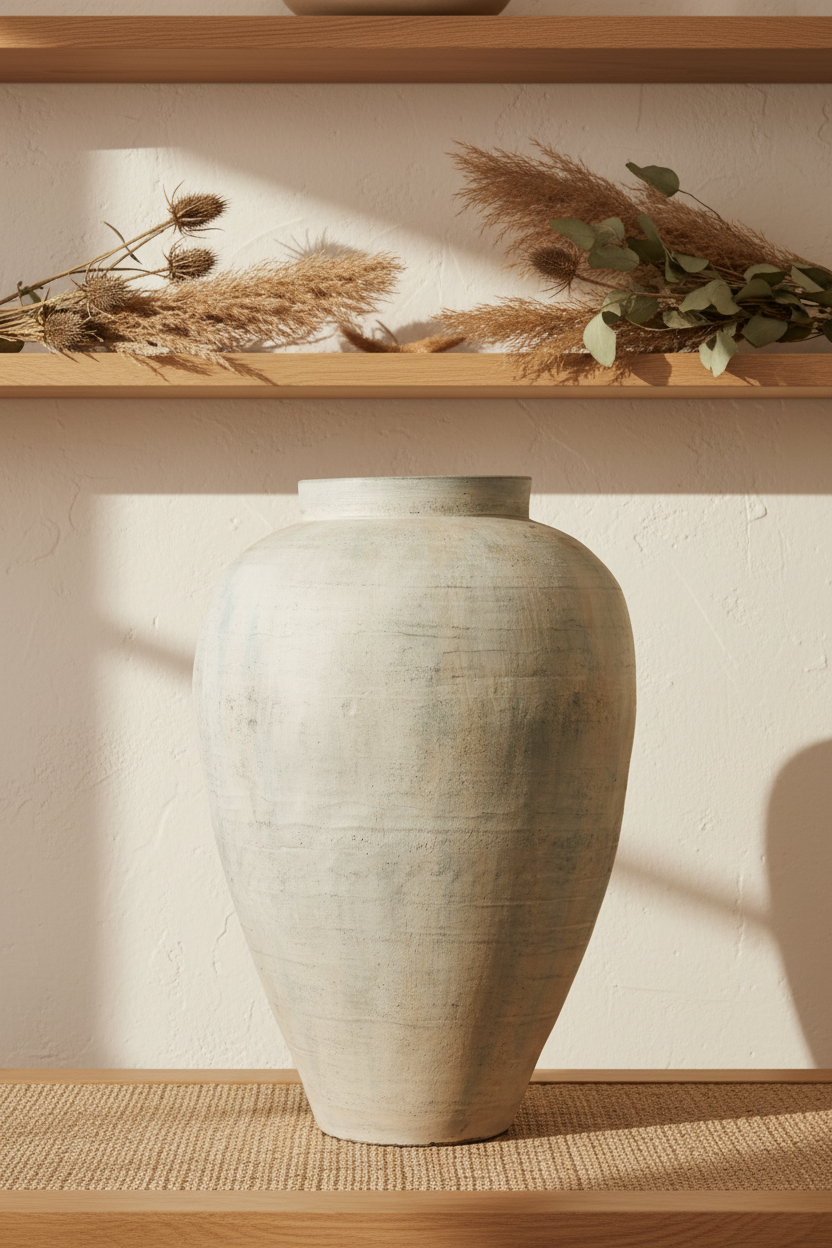 Large Neutral Rustic Indonesian Pot No 23