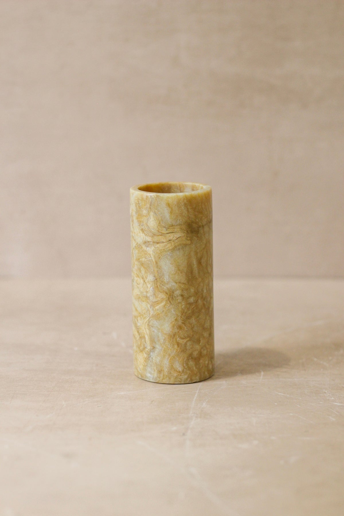 Golden Honey Onyx Candleholder
