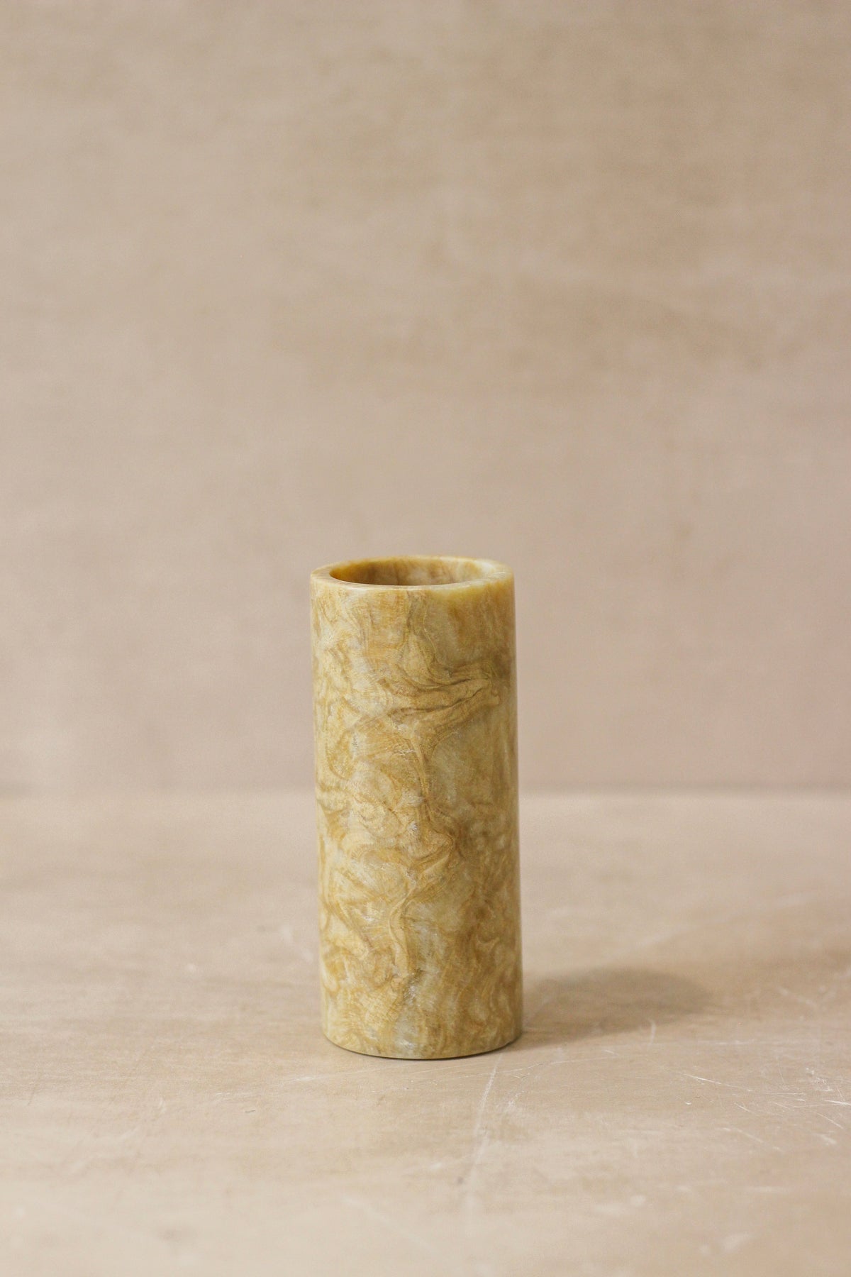 Golden Honey Onyx Candleholder