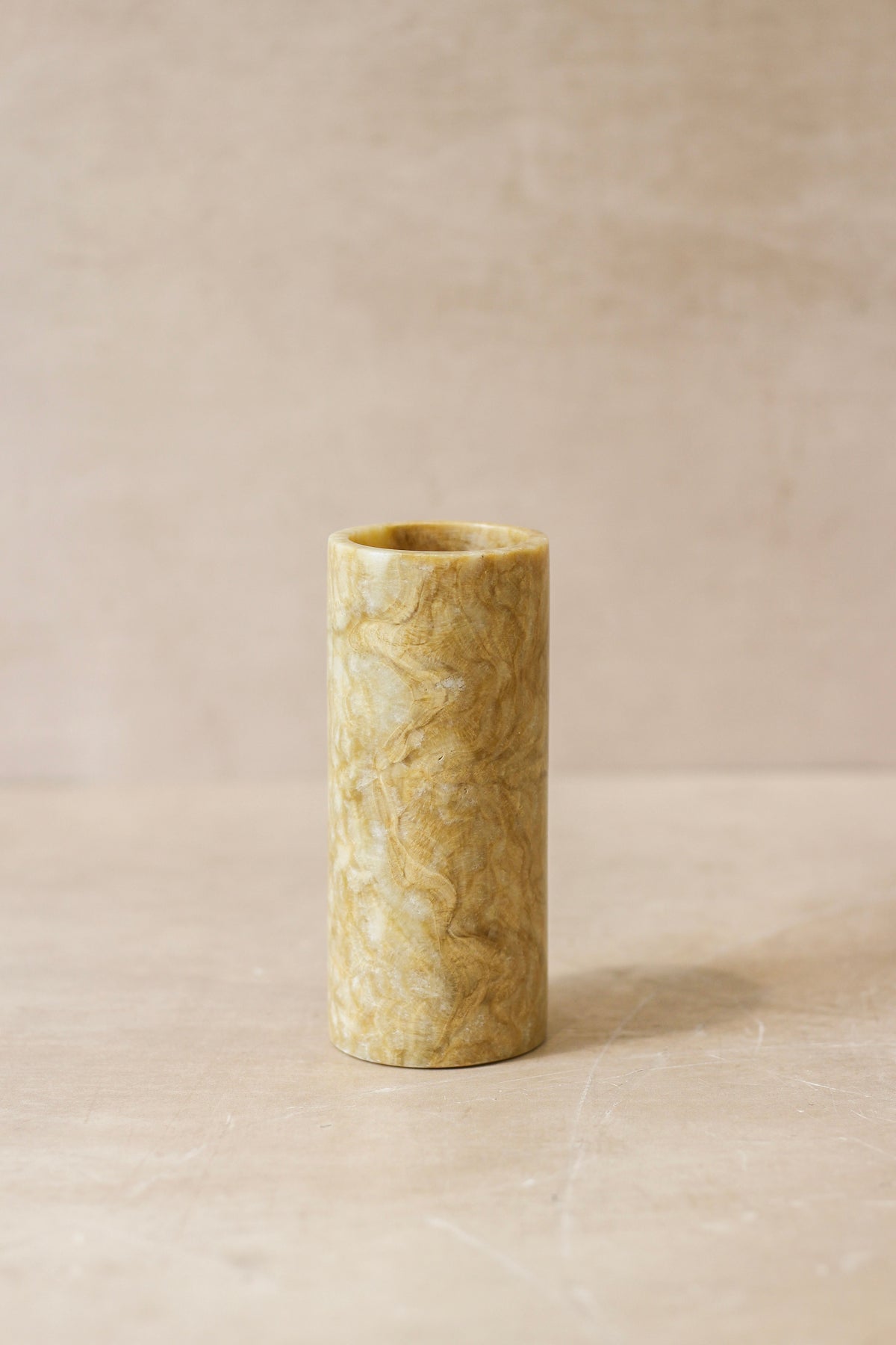 Golden Honey Onyx Candleholder
