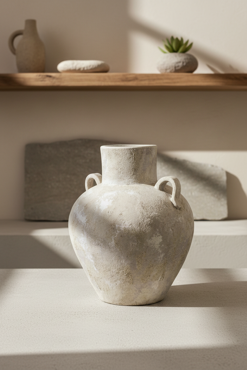 Rustic Neutral Indonesian Pot No 38