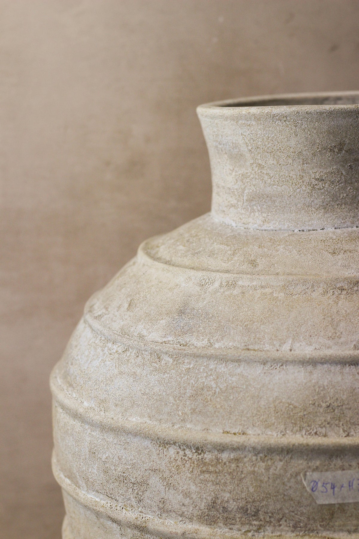 Rustic Off White Indonesian Pot No 22