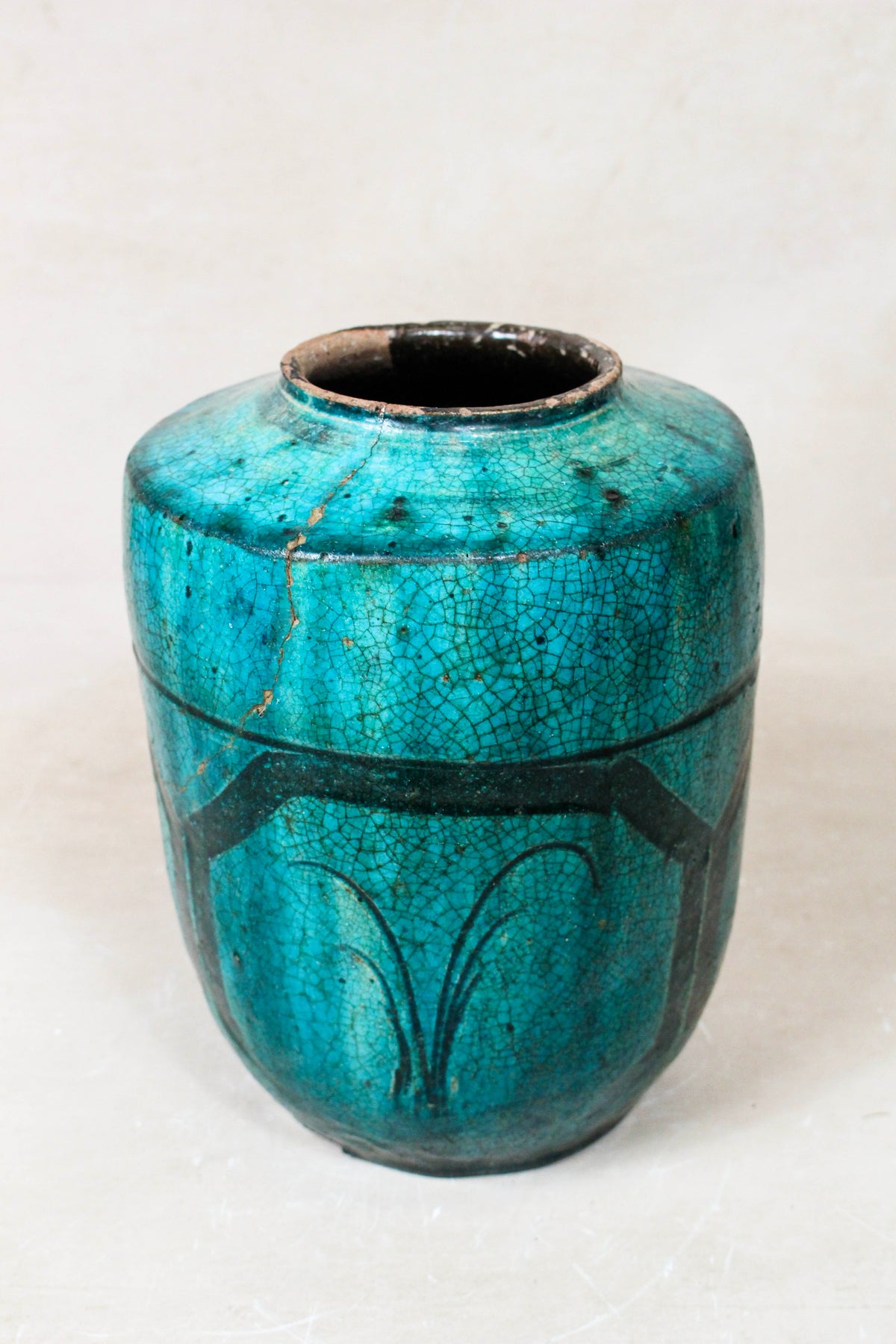 Vintage Emerald Green Pot - EGP 13