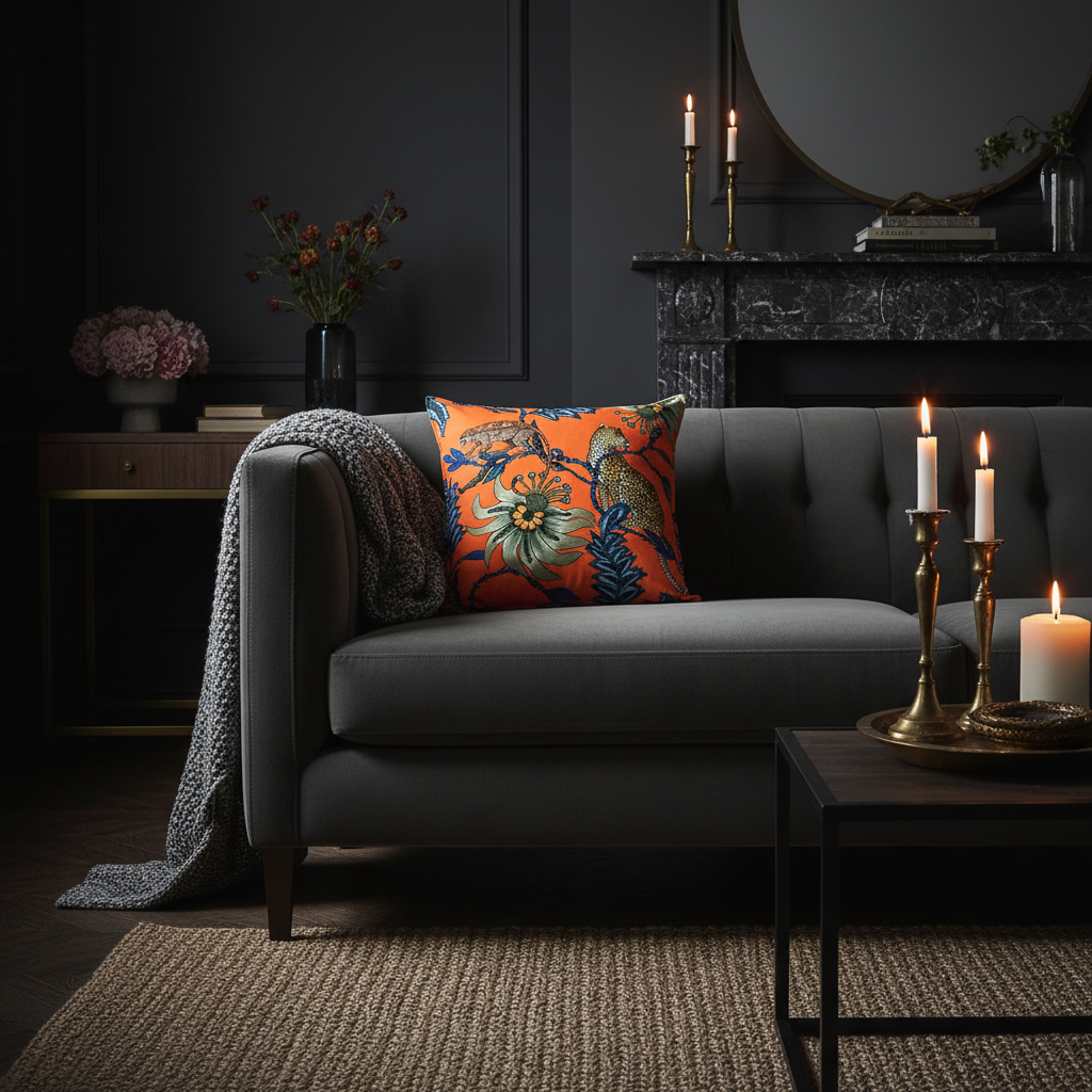 Ardmore - Monkey Bean Flame Linen Cushion Cover