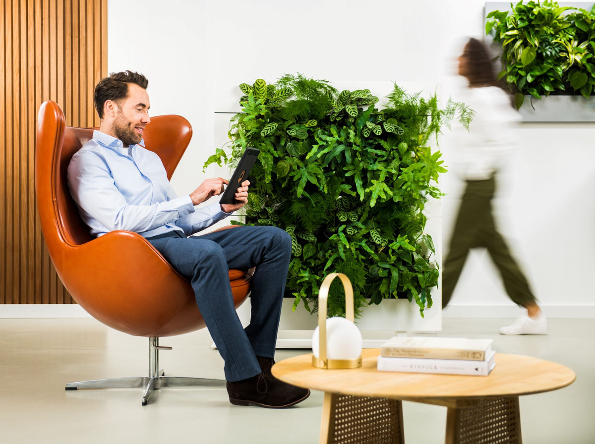 Freestanding Living Wall Divider | White | 81cm | Self-Irrigating | No Electricity Required