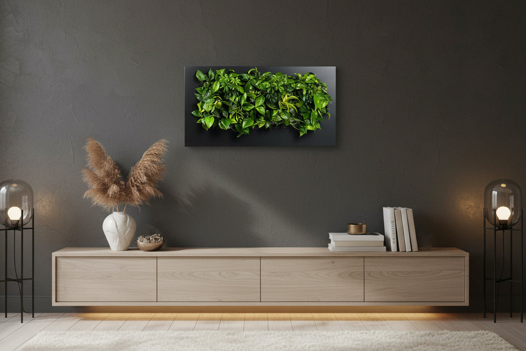 Living Wall Picture Frame | Black | 152cm | Self-Watering | No Plumbing Required