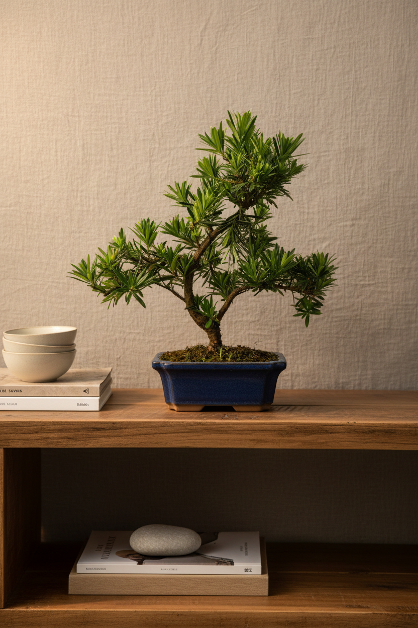 Buddhist Pine (Podocarpus Micro) Bonsai Tree | Shaped | In 20cm Pot