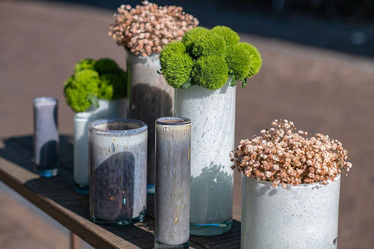 CYLINDER 6 Vase Pot - H18 D18 cm - mouthblown glass by DutZ