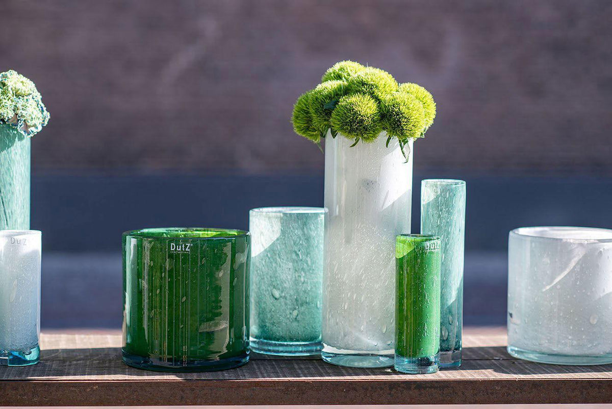 CYLINDER 6 Vase Pot - H18 D18 cm - mouthblown glass by DutZ