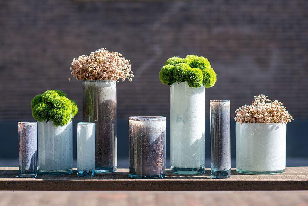 CYLINDER 6 Vase Pot - H18 D18 cm - mouthblown glass by DutZ