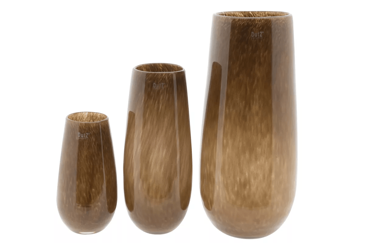 Flower VASE ROBERT - BROWN Glass by DutZ