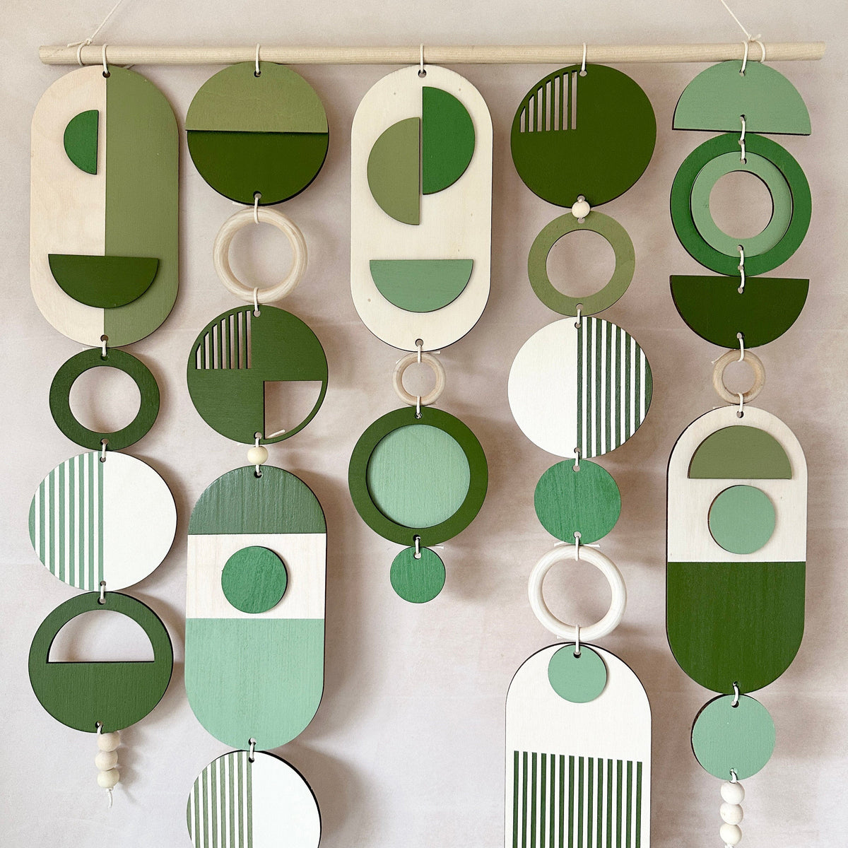 Green Wall Art - Geometric Artwork - Minimal Home Decor - Green Boho Decor- Large Centre Piece Art - Big Wall Tapestry - Large Artwork