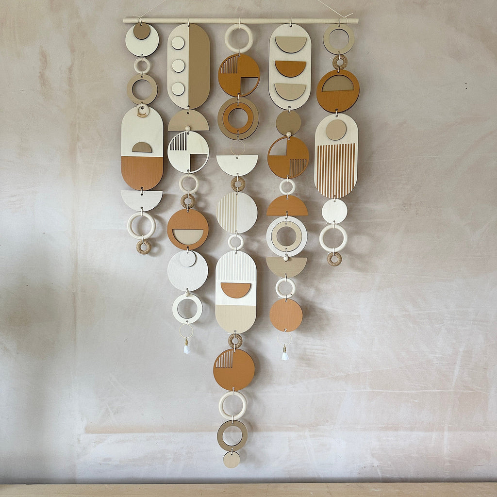 Desert Sand Wall Hanging - Geometric Art - Mid-Century Modern Home Decor - Earthy Tones Decor - Large Tapestry - Neutral Decor