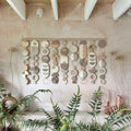 Geometric Wall Art – Mid-Century Modern Tapestry, Blush Pink & Gold