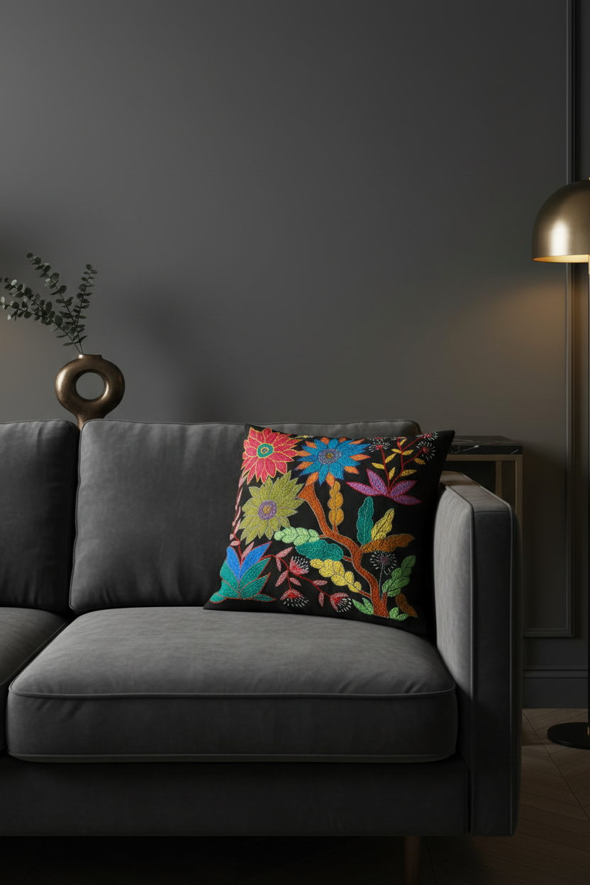 Mapula embroidered cushion 50x50 - South Africa