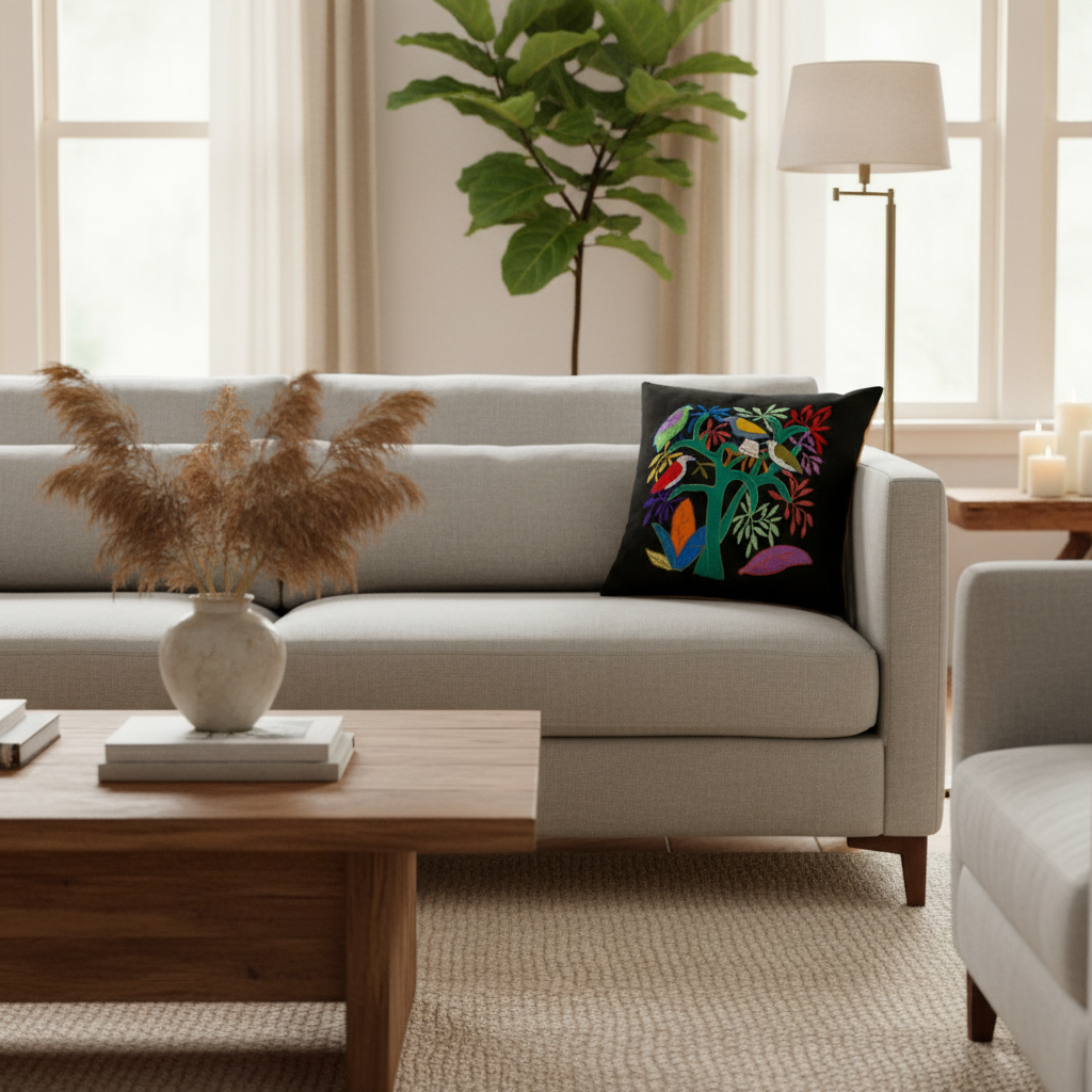 Mapula embroidered cushion 50x50 - South Africa
