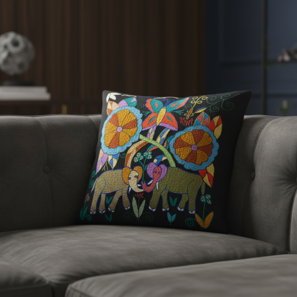 Mapula embroidered cushion 40x40 - South Africa