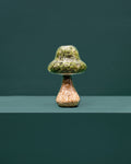 Preserved Moss Mushroom Ornament | Tall | Natural Stone Cap
