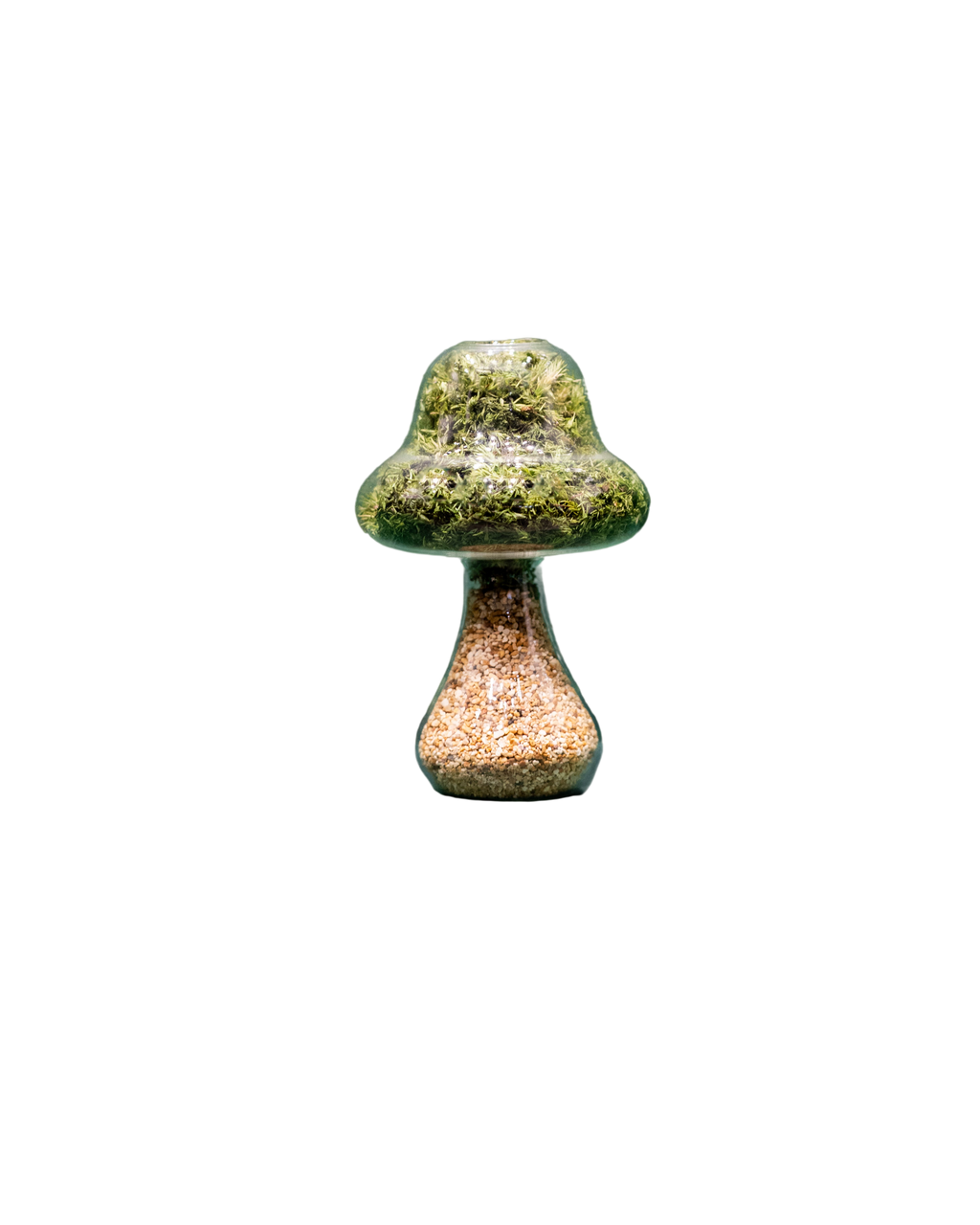 Preserved Moss Mushroom Ornament | Tall | Natural Stone Cap