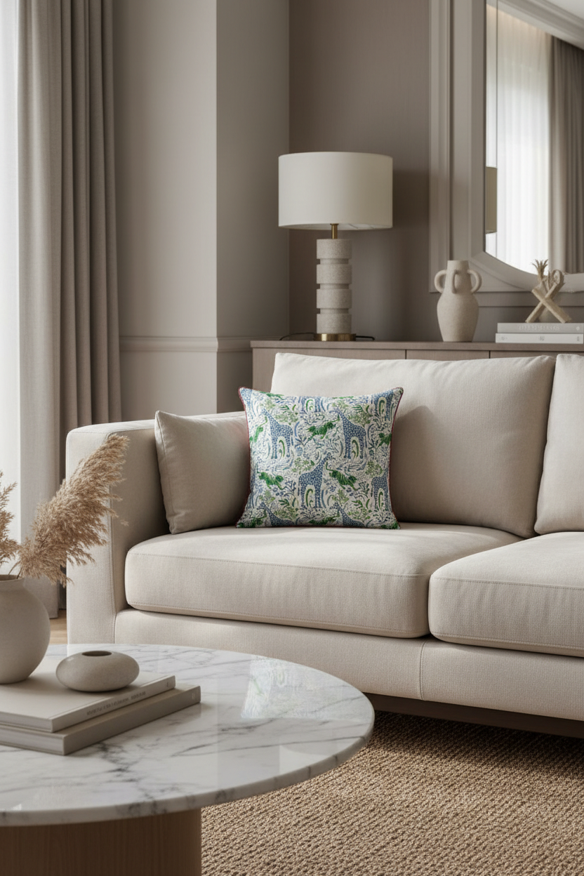 Safari Scene Cushion Cover